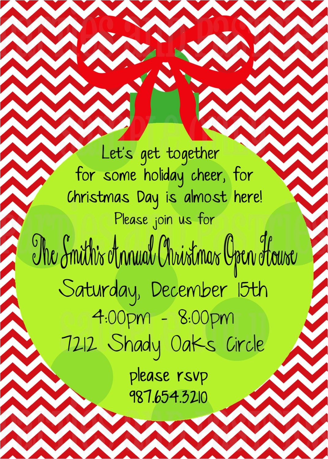 After the Holidays Party Invitations Christmas Open House Invitation Holiday Party Invitation