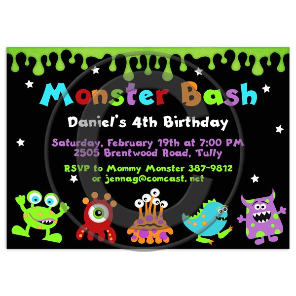Alien Party Invitations Alien Monster Party Invitations