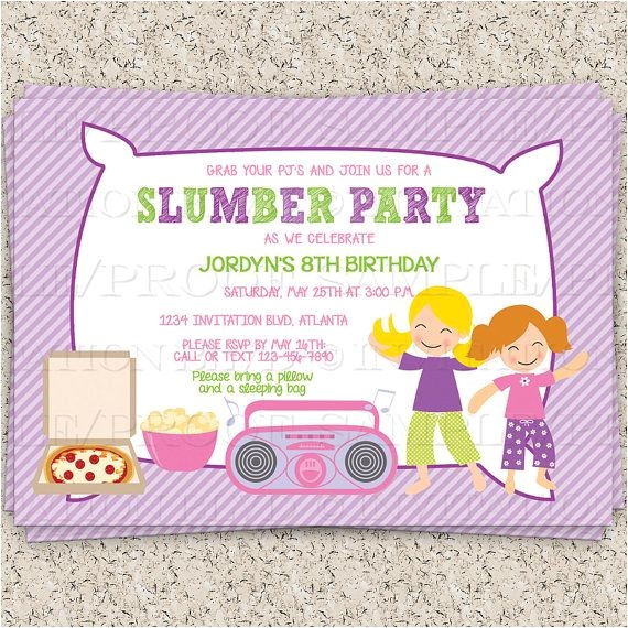 Almost Sleepover Party Invitations Dance Slumber Party Girl 39 S Sleepover Invitation Almost Sleepover Party Invitations Dance Slumber Party Girl 39 S Sleepover Invitation