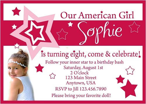 American Girl Doll Party Invitations American Girl Doll Birthday Party Invitations