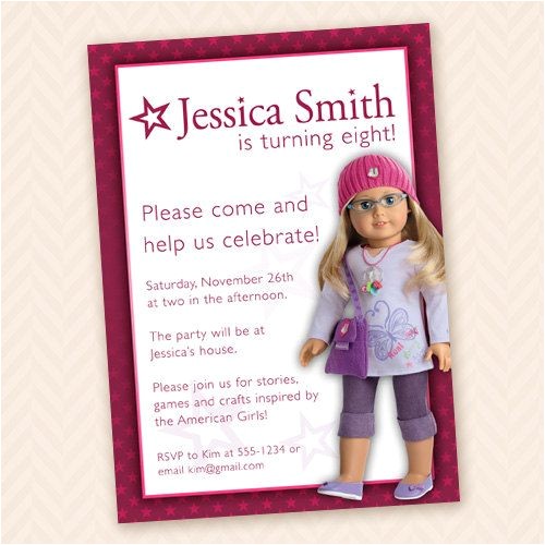 American Girl Doll Party Invitations American Girl Dolls Birthday Party Invitations Drevio