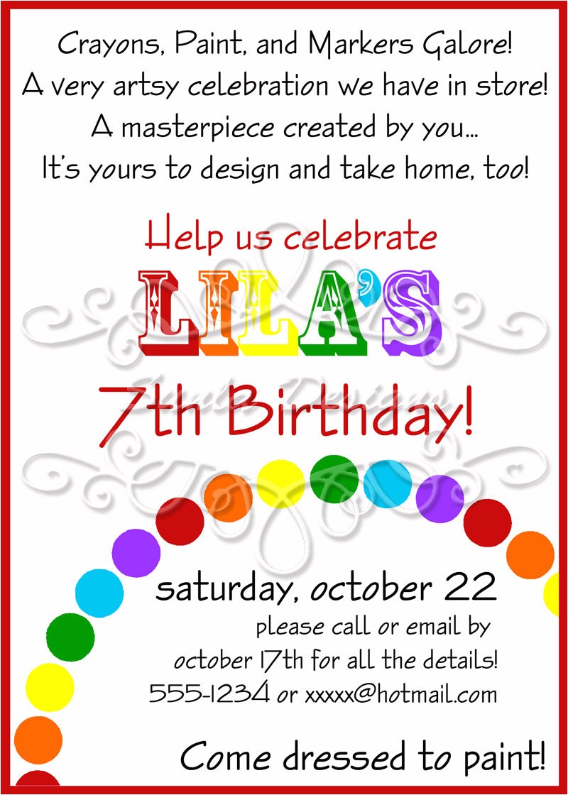 Art themed Birthday Party Invitations Art themed Birthday Party Invitations Free Invitation Art themed Birthday Party Invitations Art themed Birthday Party Invitations Free Invitation