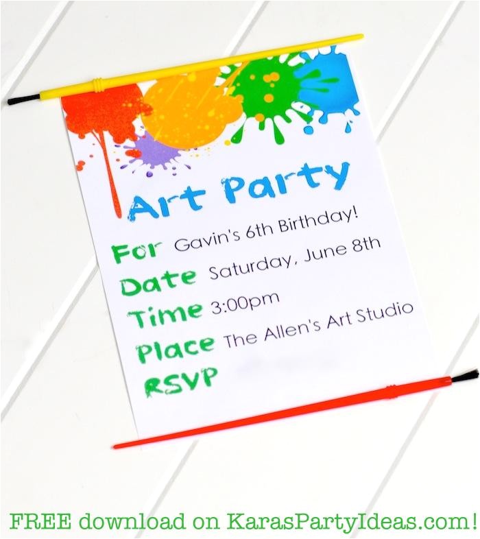Art themed Birthday Party Invitations Party Invitations Very Best Art Party Invitations Art Art themed Birthday Party Invitations Party Invitations Very Best Art Party Invitations Art