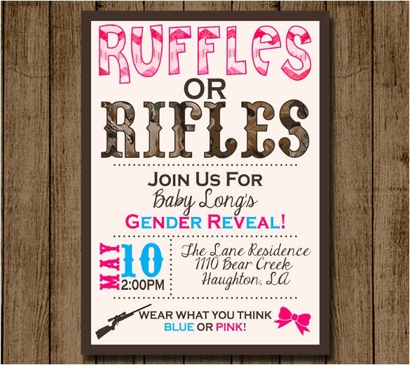 Baby Reveal Party Invitation Templates 36 Gender Reveal Invitation Template Free Premium