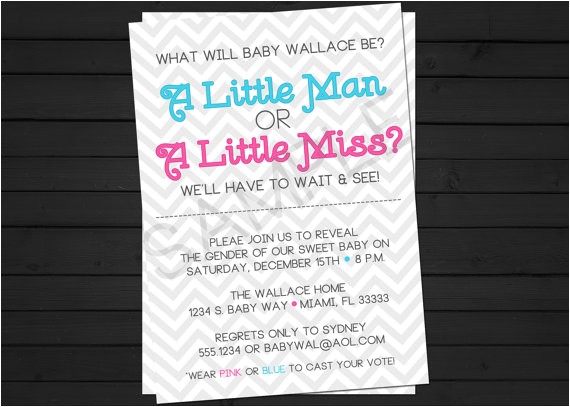 Baby Reveal Party Invitation Templates Gender Reveal Invitations Template Best Template Collection