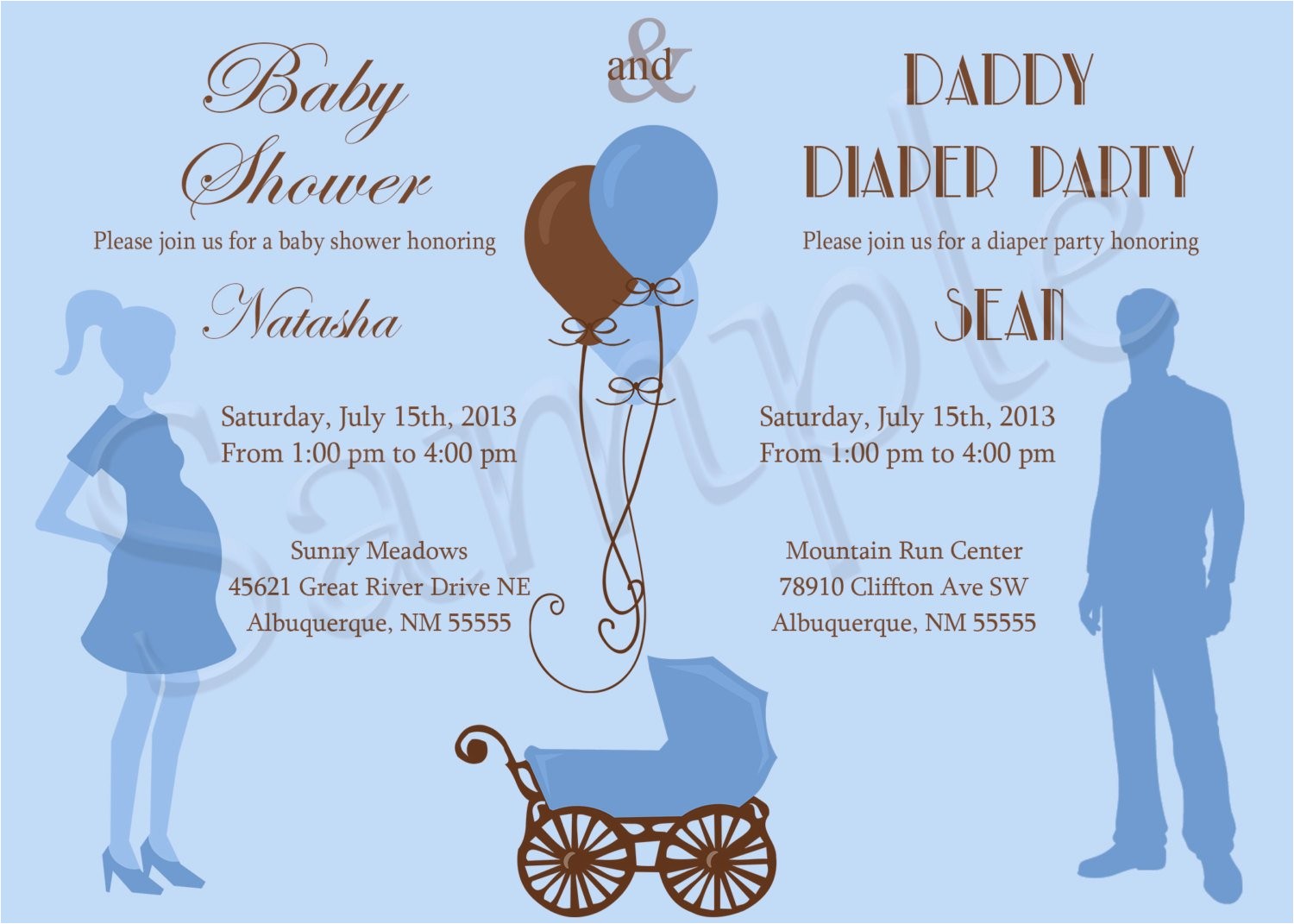 Baby Shower and Diaper Party Invitations Baby Shower and Diaper Party Invitation by