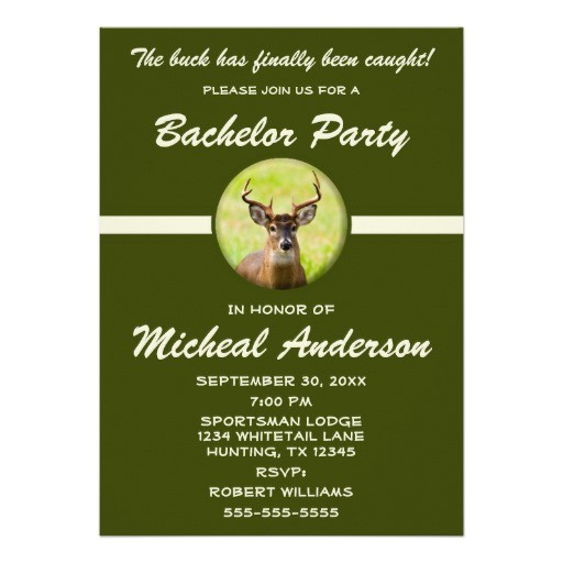 Bachelor Party Invites Funny Funny Animal Hunter Bachelor Stag Party Invitation 5 Quot X 7