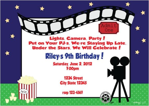 Backyard Movie Party Invitation Items Similar to Outdoor Movie Party Printable Invitation