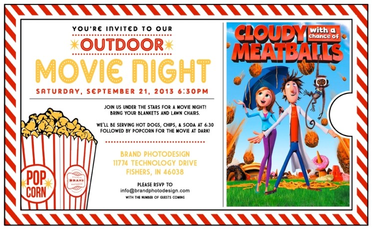Backyard Movie Party Invitation Outdoor Movie Night Invitation Template Outdoor