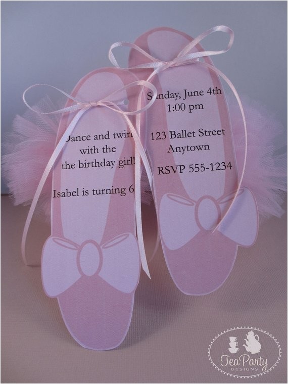 Ballerina Party Invites Ballet Birthday Party Custom Invitations My Little Ballerina Ballerina Party Invites Ballet Birthday Party Custom Invitations My Little Ballerina
