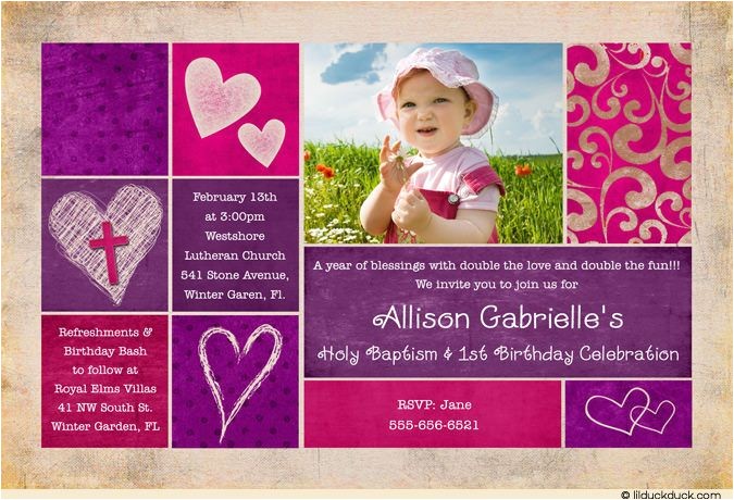 Baptism and Birthday Party Invitations 1000 Images About 1st Birthday Ideas On Pinterest