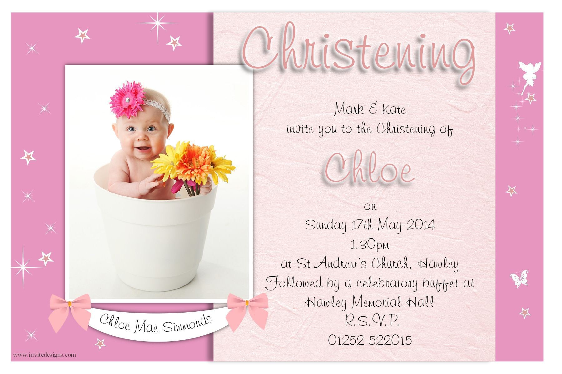 Baptism and Birthday Party Invitations Invitations for Baptism Invitations for Baptism and 1st