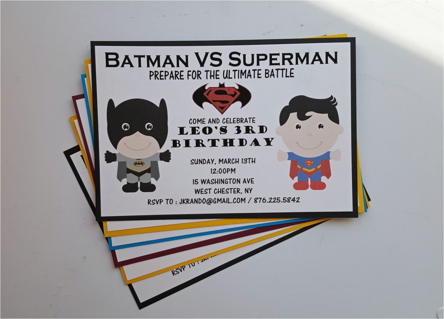 Batman Vs Superman Party Invitations Batman Vs Superman Birthday Party by 1stimpressioninvites