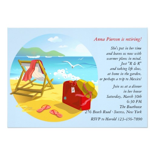 Beach themed Retirement Party Invitations Most Popular Retirement Party Invitations