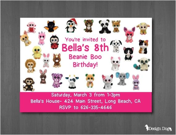 Beanie Boo Party Invitations 1000 Images About Beanie Boo Birthday On Pinterest