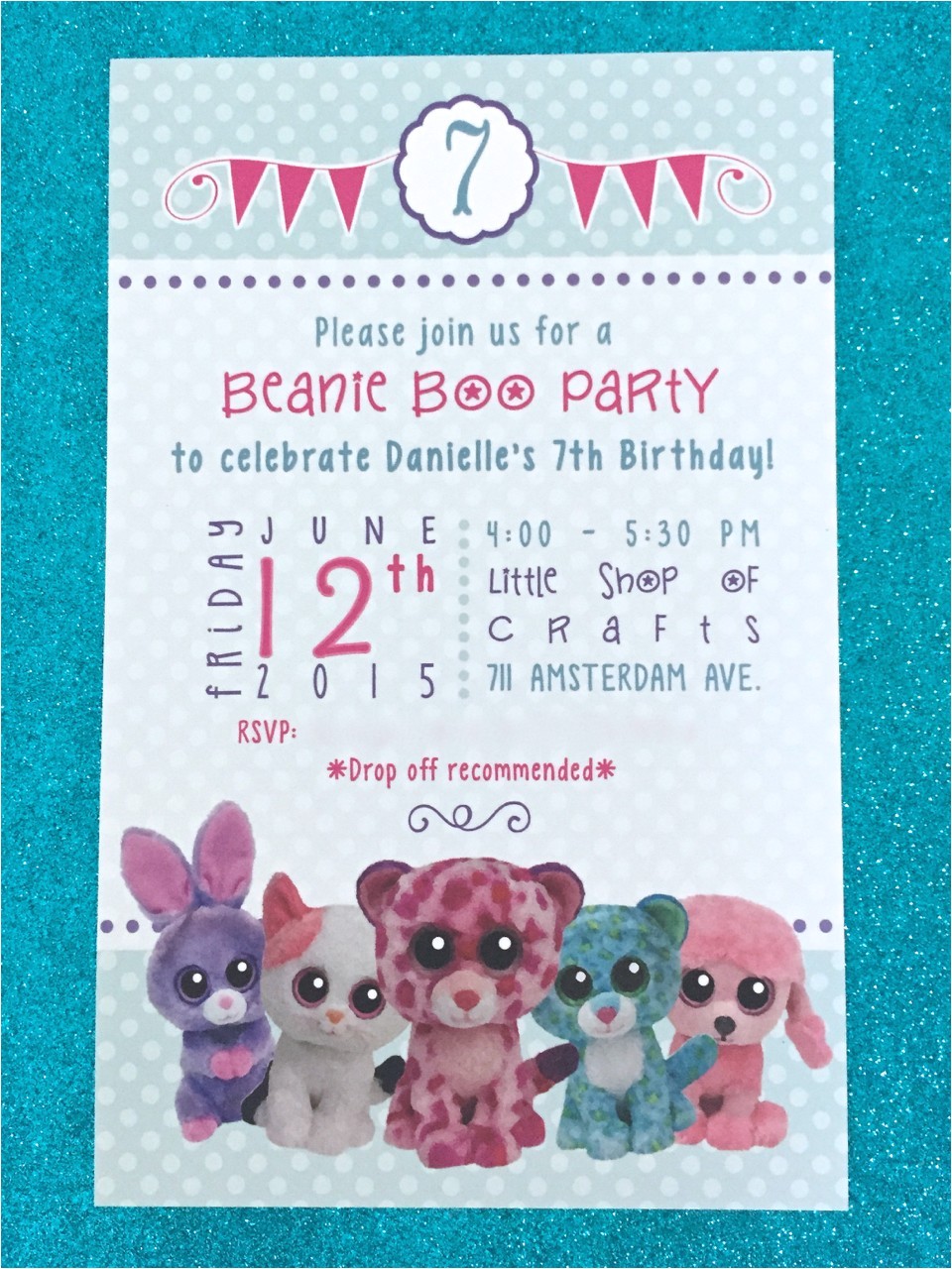 Beanie Boo Party Invitations Beanie Boo Bonanza B Lee events