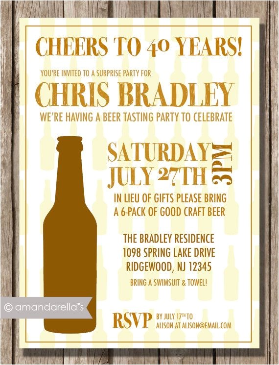 Beer Tasting Birthday Party Invitations 27 Best Images About 40 Beers for 40 Years On Pinterest