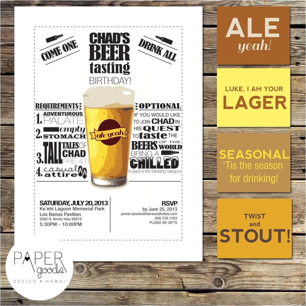Beer Tasting Birthday Party Invitations Beer Tasting Party Invitations Cimvitation
