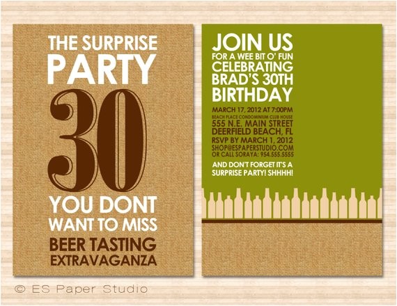 Beer Tasting Birthday Party Invitations Beer Tasting Party Surprise Party Invitation Digital