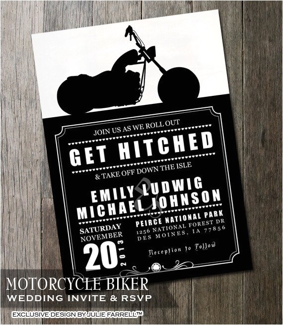Biker Party Invitations Biker Motorcycle Wedding Invitation Diy Printable Digital