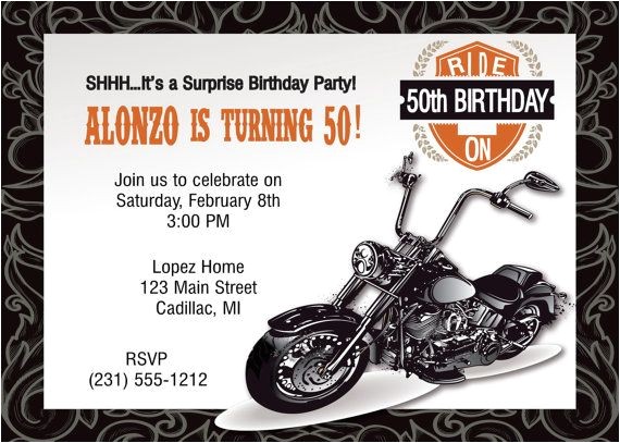 Biker Party Invitations Motorcycle Birthday Invitations Ideas Bagvania Free