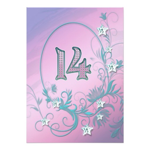 Birthday Invitations 14 Year Old Party Birthday Party Invitation 14 Years Old Zazzle