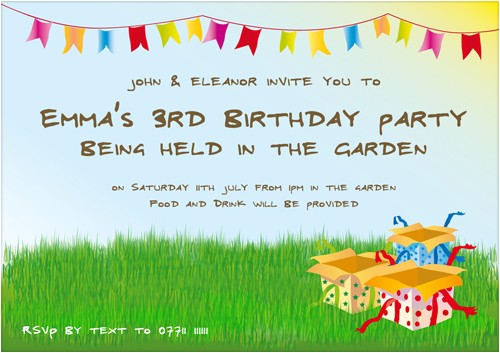 Birthday Party Text Invite Invitation C L A U D I A Y U N I E Primbon
