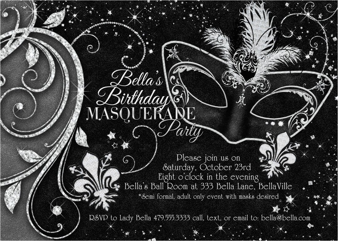 Black and White Masquerade Party Invitations Black White Masquerade Ball Invitation Mardi Gras Invitation