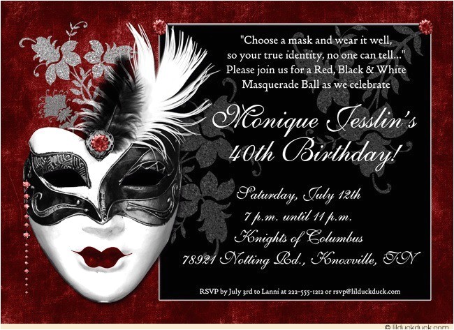 Black and White Masquerade Party Invitations Dramatic Mask Birthday Invitation Masquerade Ball Lovely