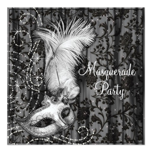 Black and White Masquerade Party Invitations Personalized Black White Masquerade Party Invitations