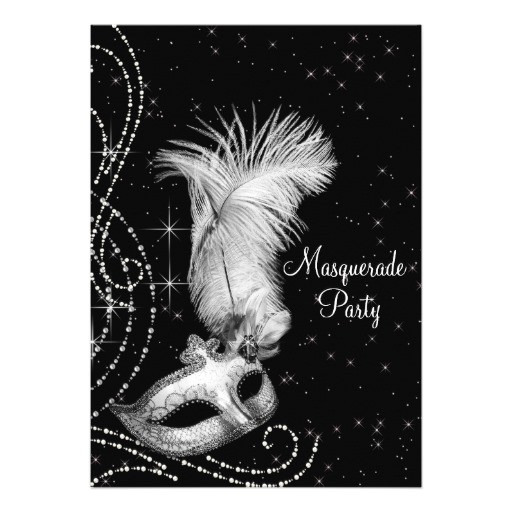 Black and White Masquerade Party Invitations Personalized Black White Masquerade Party Invitations