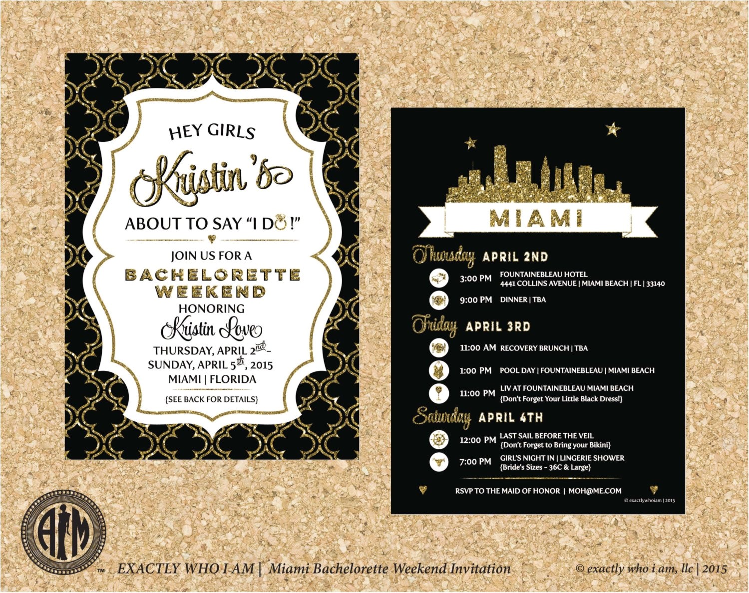 Blank Bachelorette Party Invitations Bachelorette Weekend Party Invitations Miami by