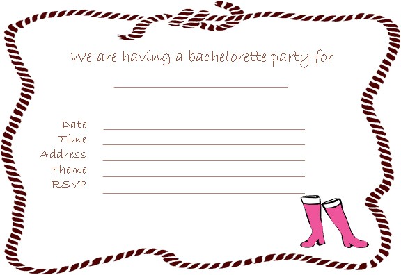 Blank Bachelorette Party Invitations Creative Bachelorette Party Invites