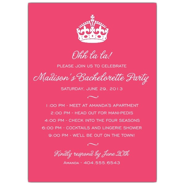 Blank Bachelorette Party Invitations Keep Calm Pink Bachelorette Invitations Paperstyle
