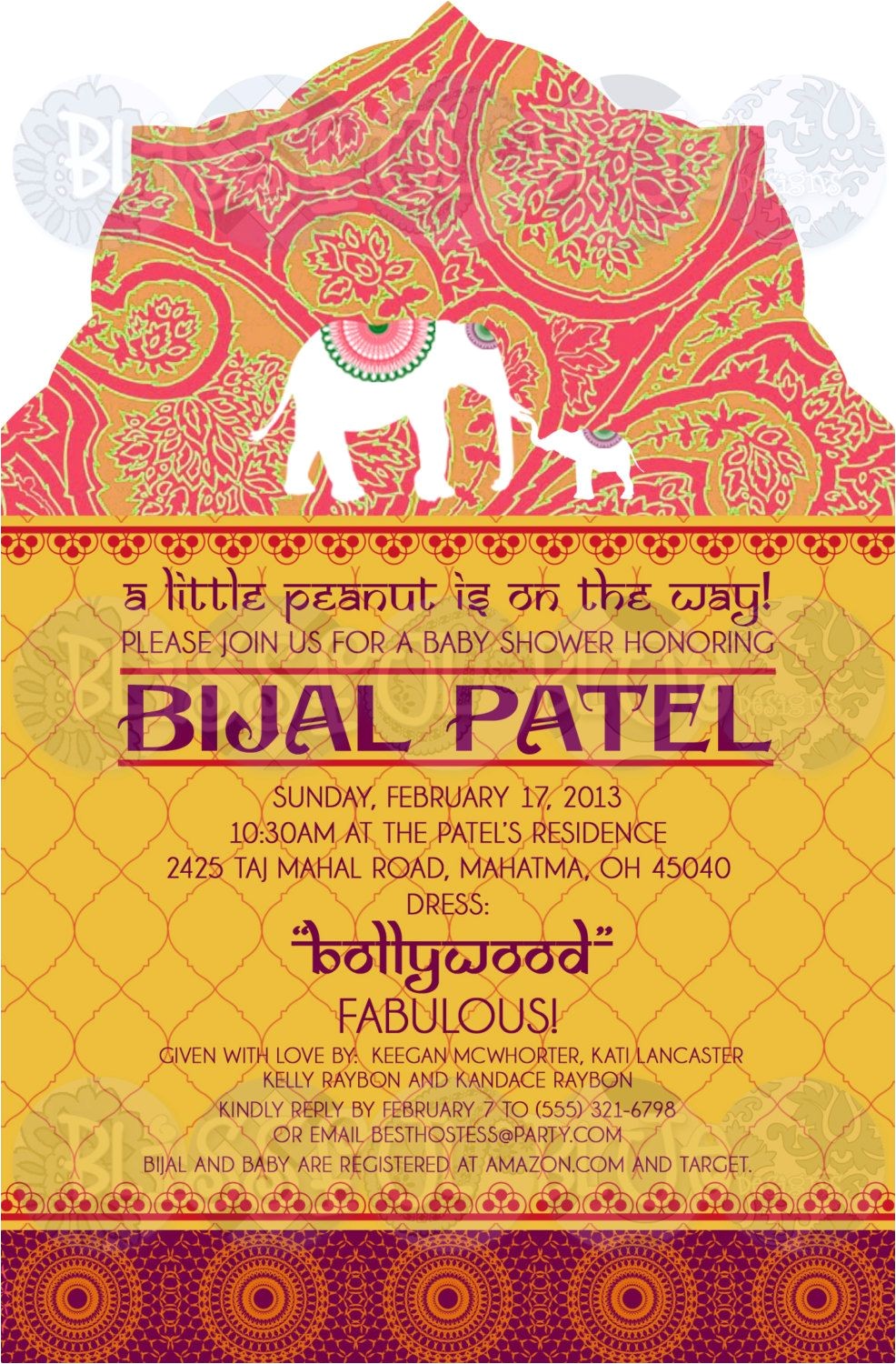 Bollywood Party Invitations Free Indian Spice Little Peanut is On the Way so Fun for A