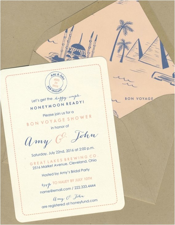 Bon Voyage Party Invitations Bon Voyage Shower Invitations by Bbinvitations On Etsy