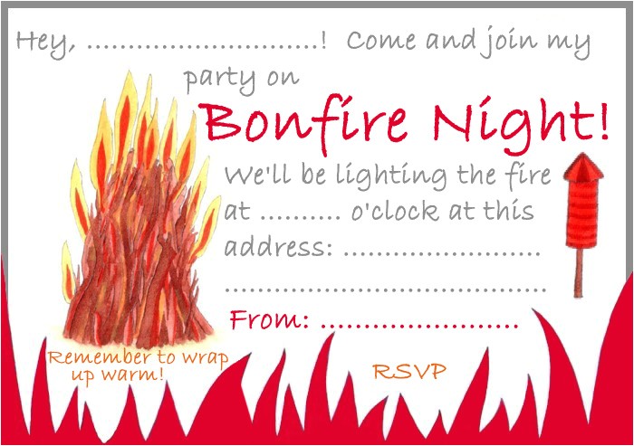 Bonfire Party Invitations Free Bonfire Night Party Invitation Rooftop Post Printables