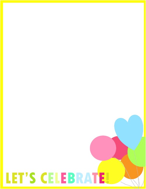 Borders for Party Invitations Free Fresh Designs Birthday Borders for Invitations and More