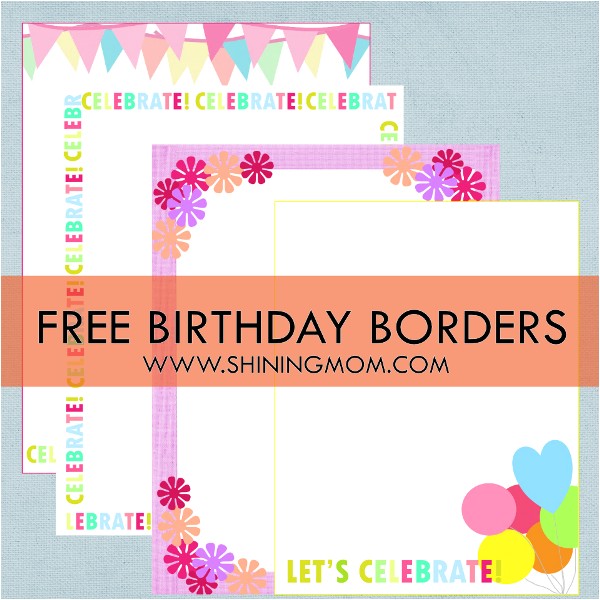 Borders for Party Invitations Free Fresh Designs Birthday Borders for Invitations and More