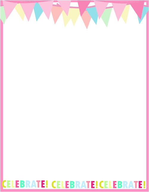 Borders for Party Invitations Free Fresh Designs Birthday Borders for Invitations and More