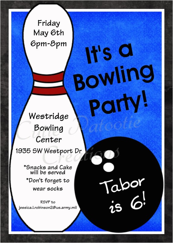 Bowling Party Invitation Template Word 5 Wonderful Bowling Birthday Party Invitations Printable