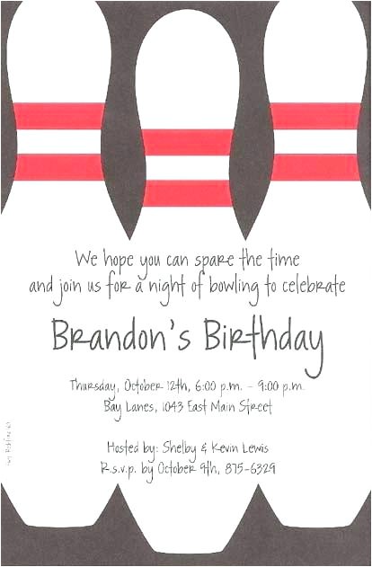 Bowling Party Invitation Template Word Bowling Party Invitations Birthday Bowling Party