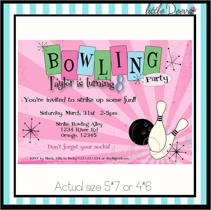 Bowling Party Invitation Template Word Free Printable Kids Bowling Party Invitations Download Get
