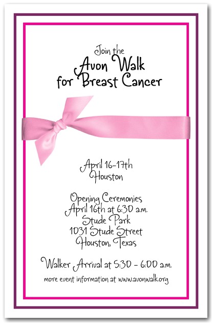 Breast Cancer Party Invitations Breast Cancer Pink Ribbon Invitations