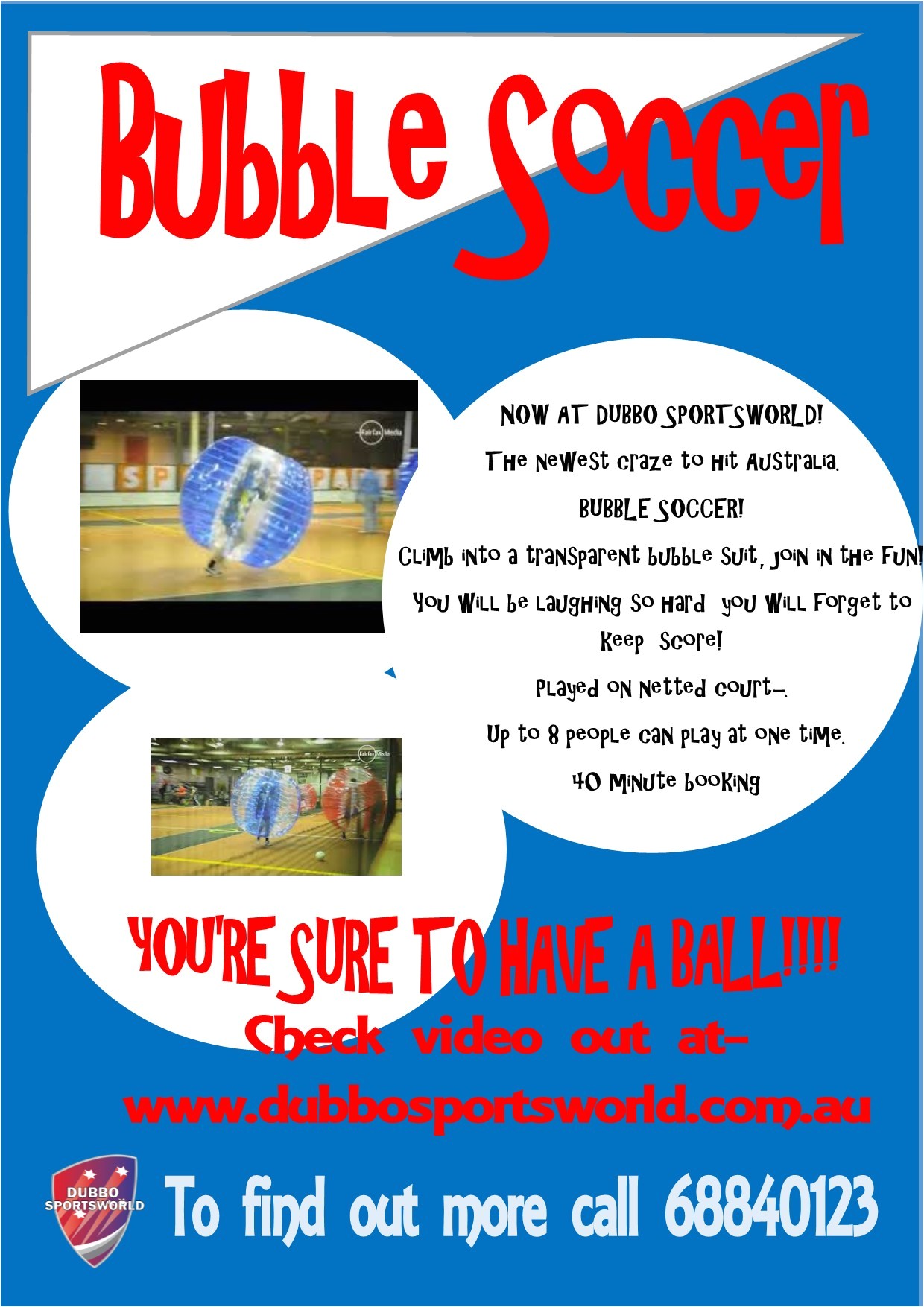 Bubble soccer Party Invitations Bubble soccer Video Link Dubbo Sportsworld