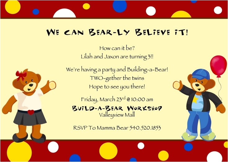Build A Bear Party Invitations Printable 17 Best Images About Build A Bear Party Ideas On Pinterest