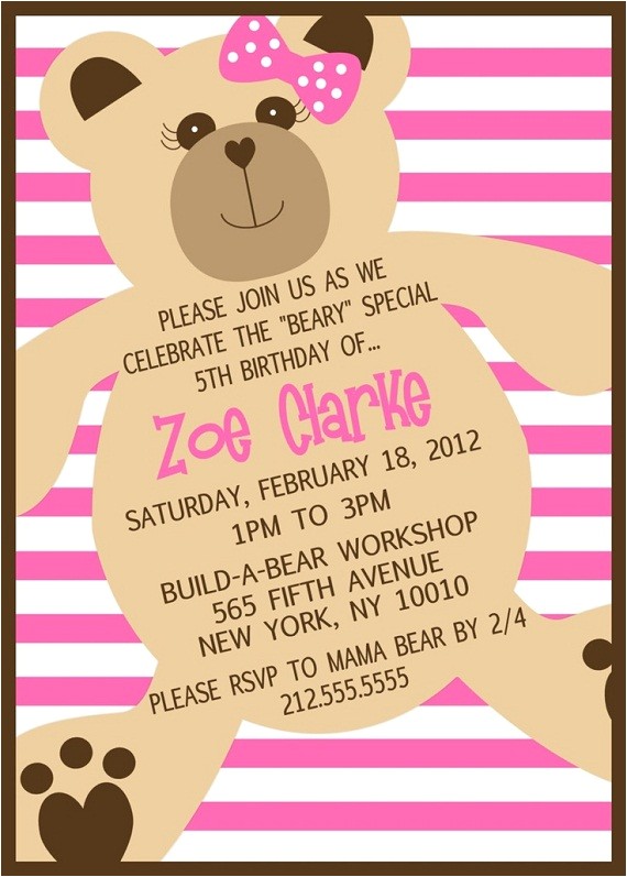 Build A Bear Party Invitations Printable Build A Bear Birthday Barty Invitations Ideas Bagvania