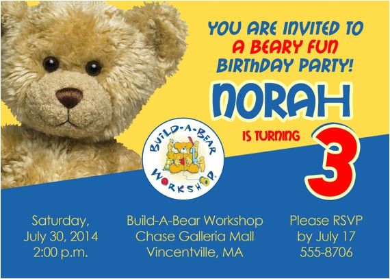 Build A Bear Party Invitations Printable Build A Bear Birthday Barty Invitations Ideas Bagvania