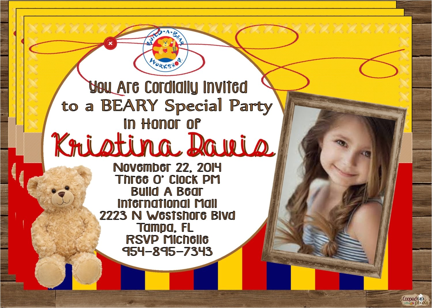 Build A Bear Party Invitations Printable Build A Bear Invitation Invite Bear Party Build A Bear Party