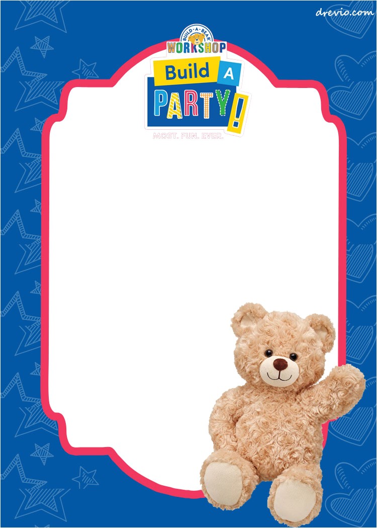 Build A Bear Party Invitations Printable Free Build A Bear Birthday Invitation Template Free